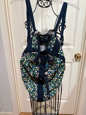 Lesportsac  Blue & Yellow Daisy Floral Drawstring Backpack